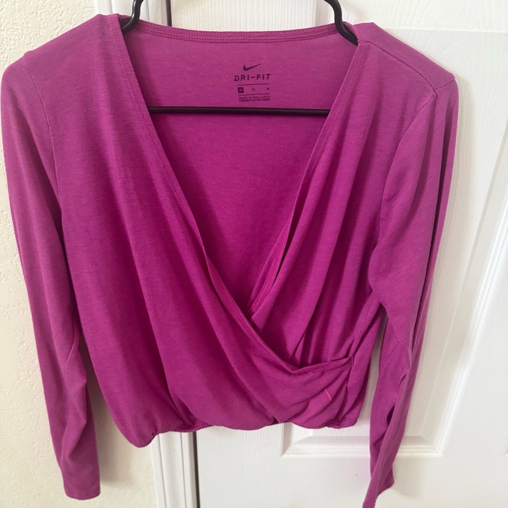 Nike Women's Dri-FIT Magenta Wrap Blouse
